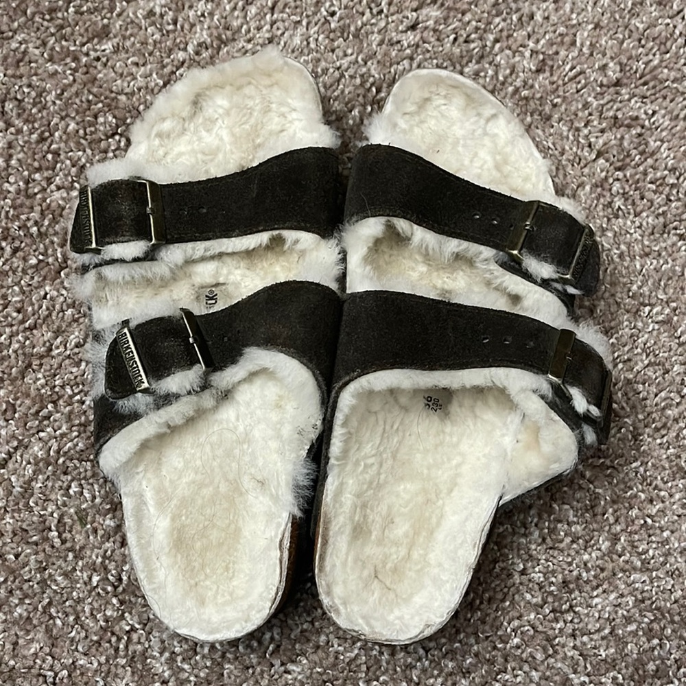 Birkenstock Arizona shearling suede size 36